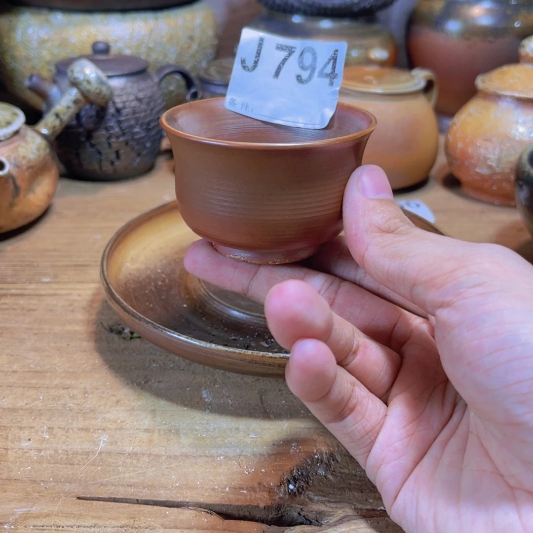 纯手工制作工艺（柴烧）裸烧纯手工制作柴烧杯794