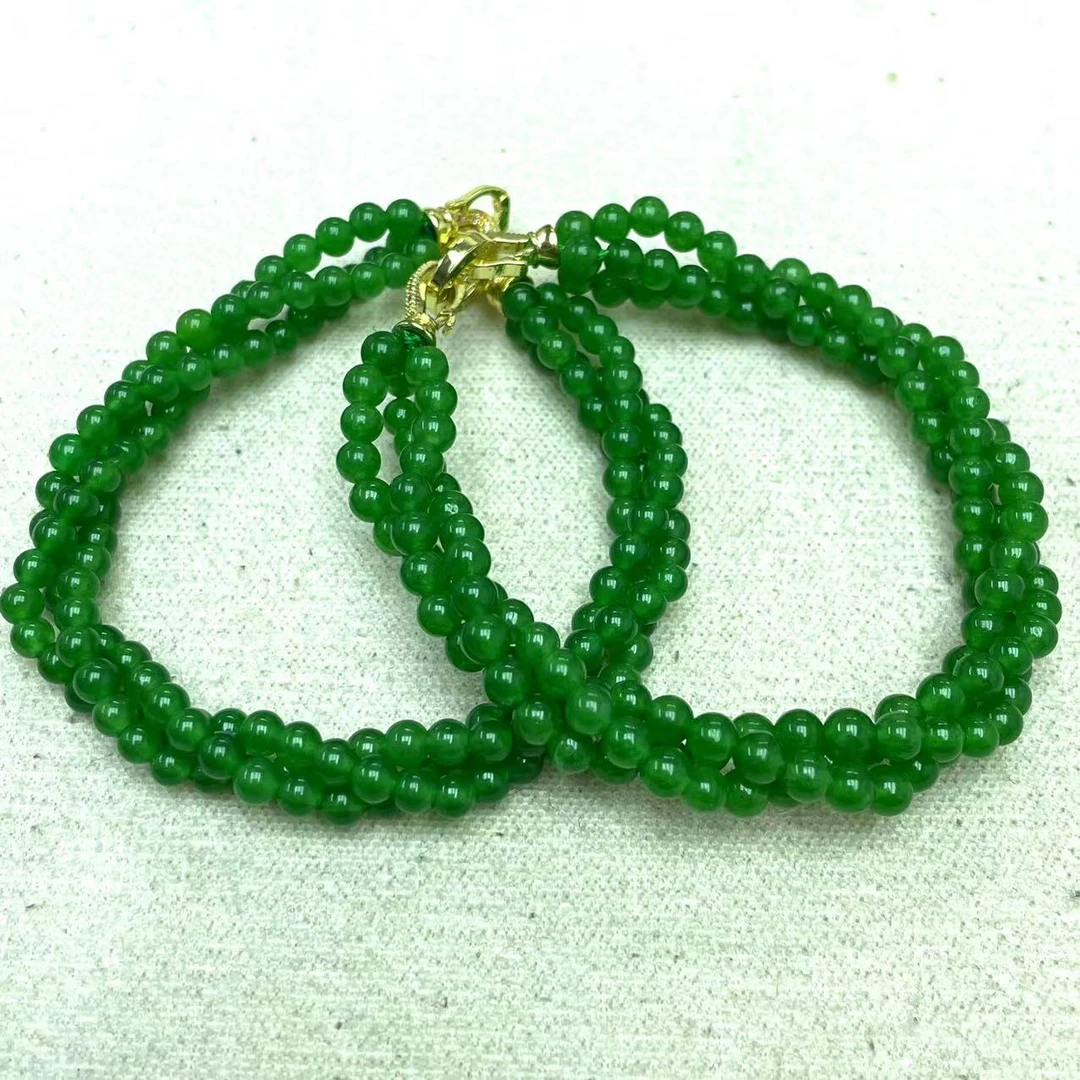 [大芃珠宝】翡翠麻花手链LY116