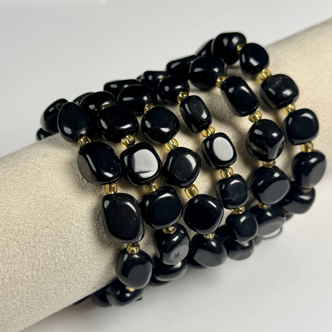 MN0003黑曜石随型手串（天然珠宝多样性发其一）