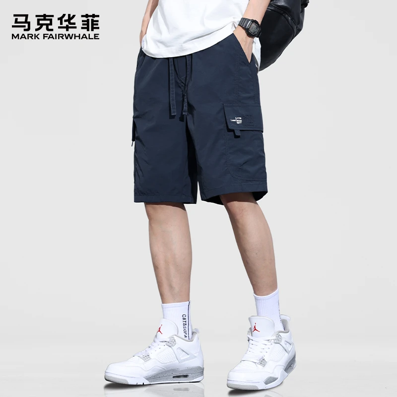 马克华菲夏季薄款工装短裤男士2025新款百搭宽松直筒休闲五分中裤