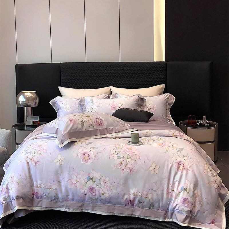 林小花【罗莉莎】2025新品轻奢被罩全棉四件套轻奢被套床单