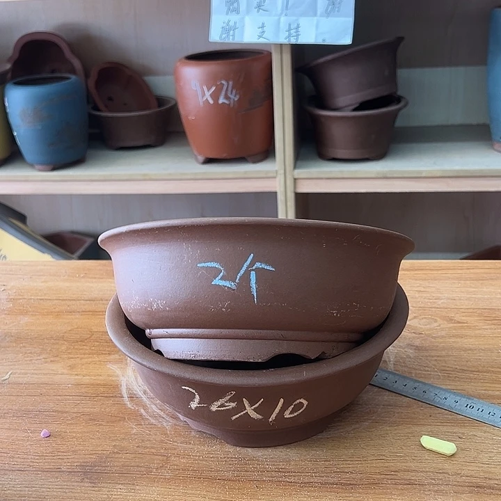 紫砂花盆，透气花盆