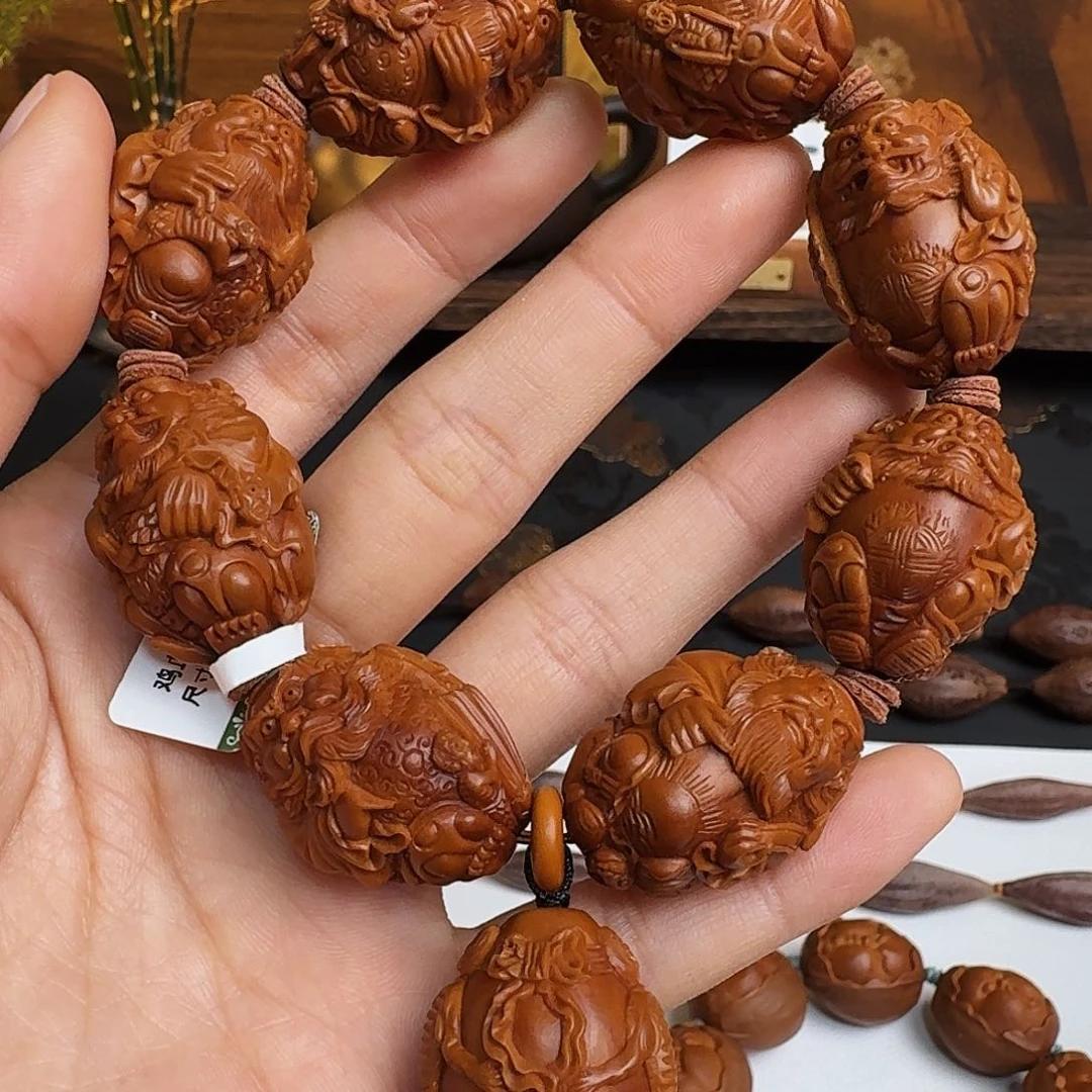 橄榄核手串/手链瑞兽小鬼钟馗