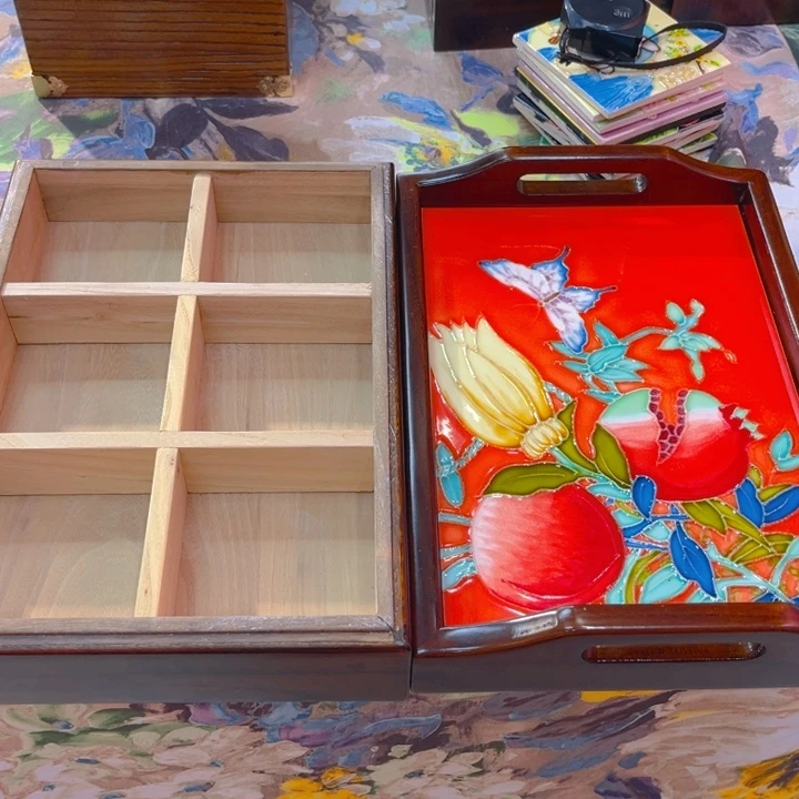 加大款瓷板画艺术作品两件套