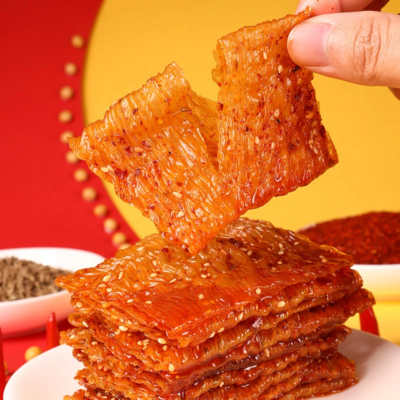思乡山波浪豆筋辣片豆皮辣条豆制品魔鬼辣小包装儿时小吃休闲零食