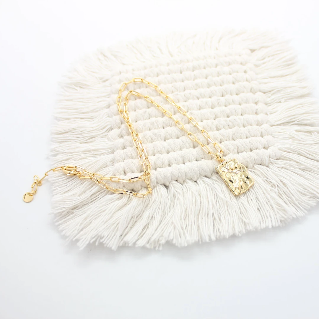 铜项链 方形简约叠戴款项链【哎呦家18369】