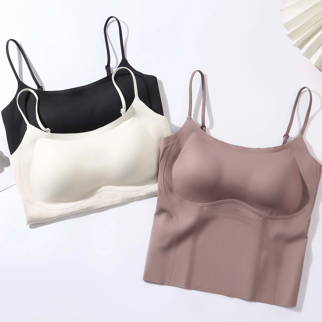 原创设计零感软支撑二合一吊带背心【哎呦家18212】