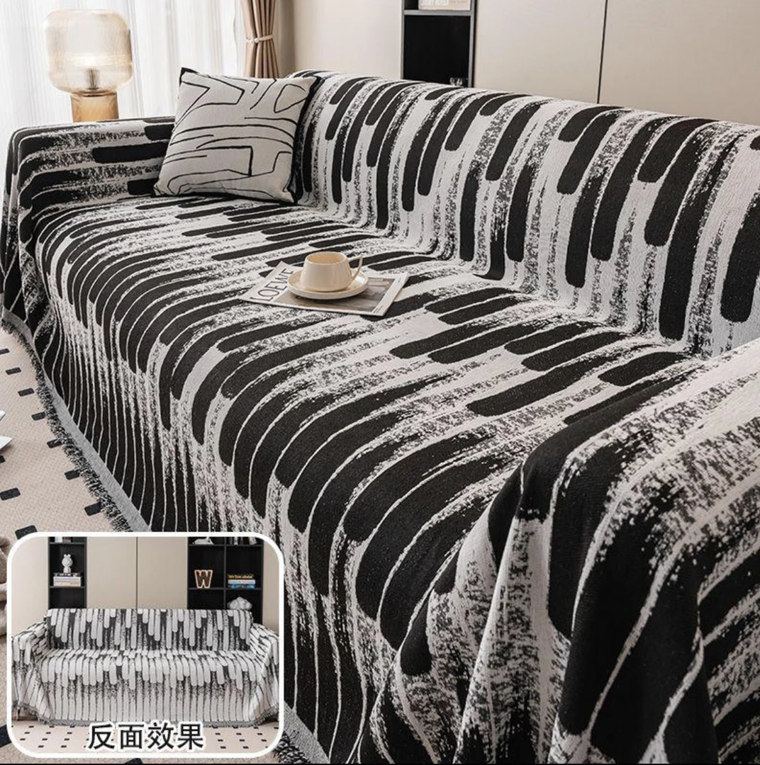 【星落】2024年沙发套客厅现代轻奢雪尼尔沙发巾盖布防猫抓沙发套罩