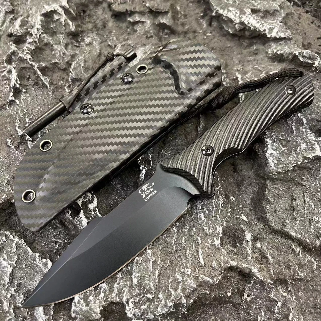 皇家飞狮 进口D2钢复合G10手柄高硬度户外锋利猎直