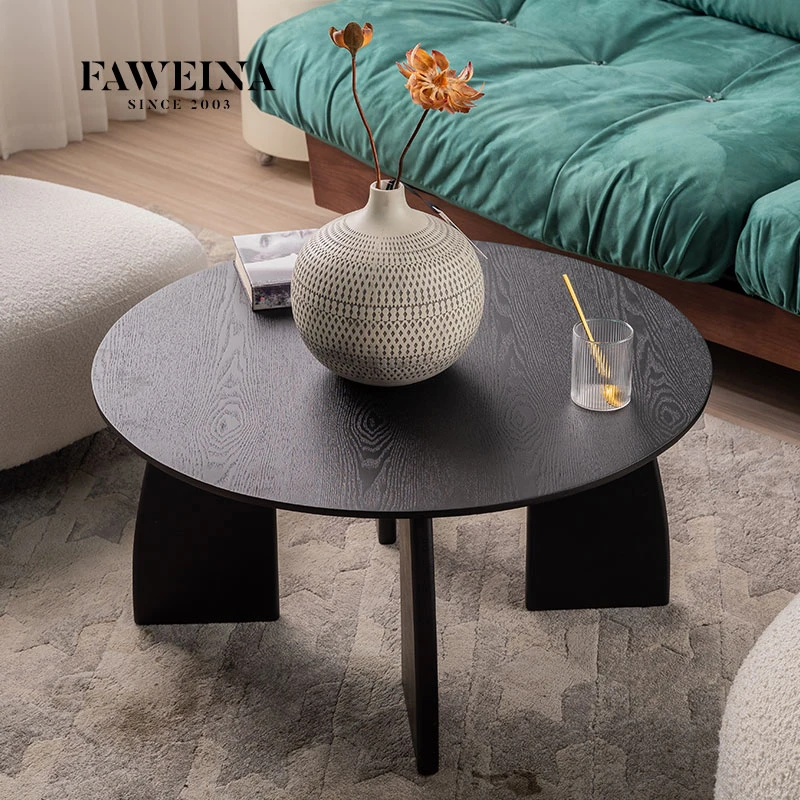 法维纳轻奢新中式茶几简约极简意式角几方几美式时尚客厅北欧圆形