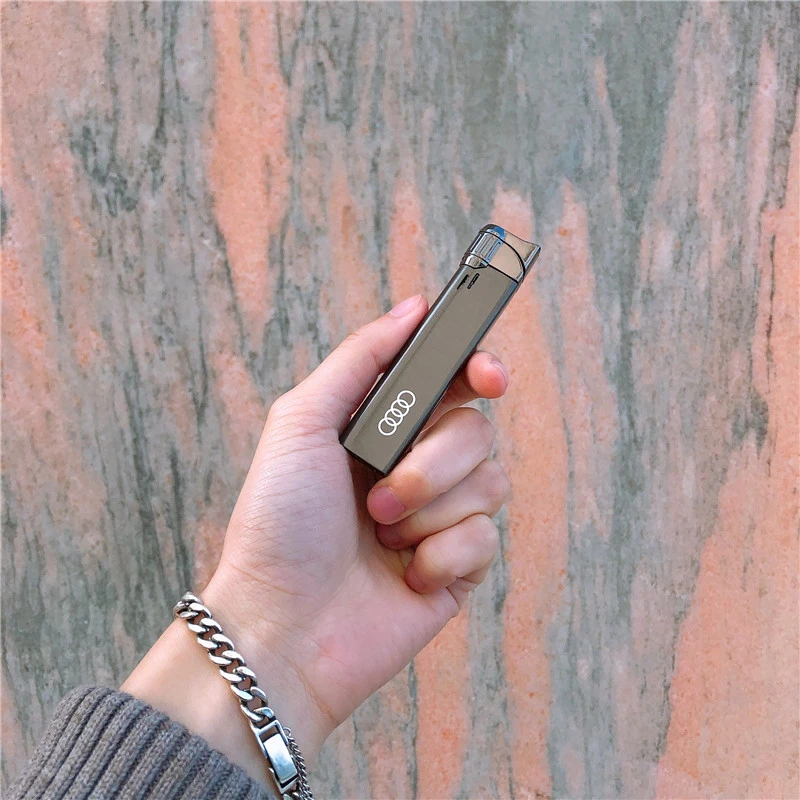 奔驰奥迪定制款个性直冲防风金属电子便携充气打火机生日礼物送礼