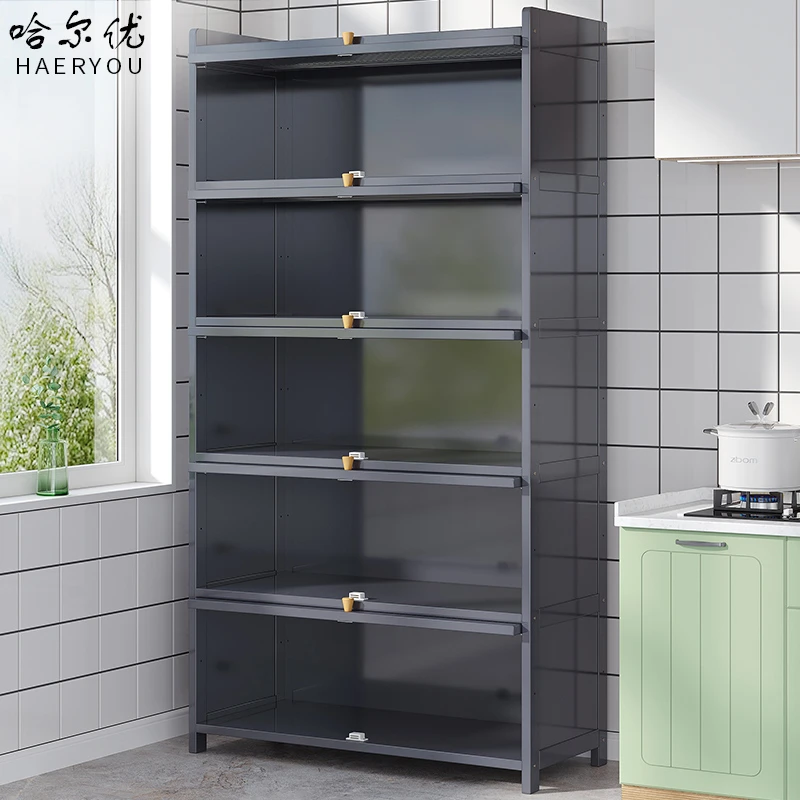 餐边柜多层家用现代简约厨房置物架小户型一体靠墙收纳储物柜橱柜