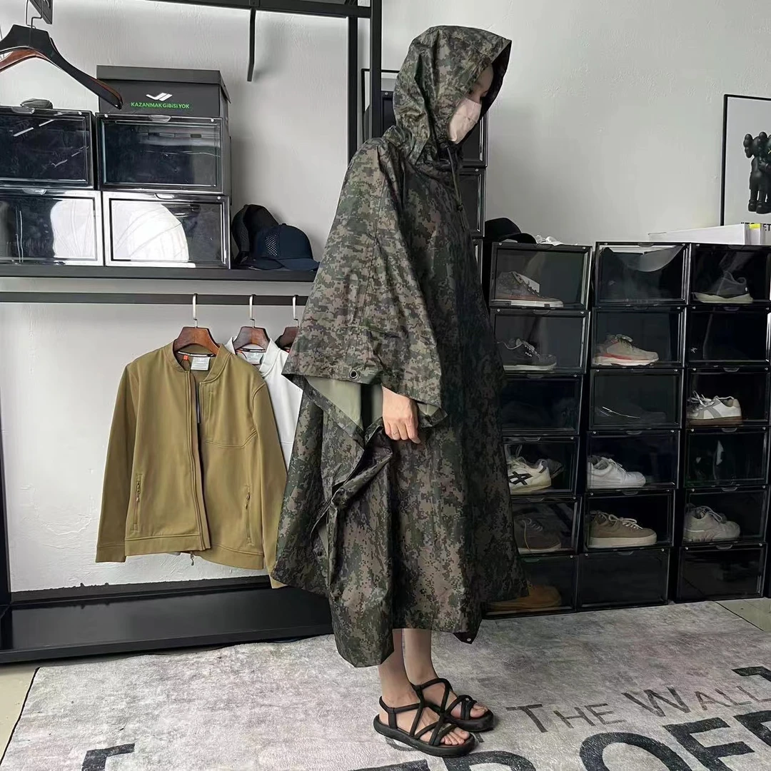 美单战术户外 防风防雨 品质超好 专业级户外斗篷雨披【可当天幕】