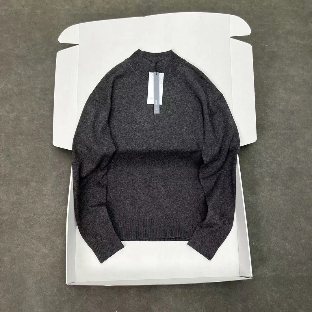 法单轻奢 全部原装 男士半高小立领长袖针织毛衣