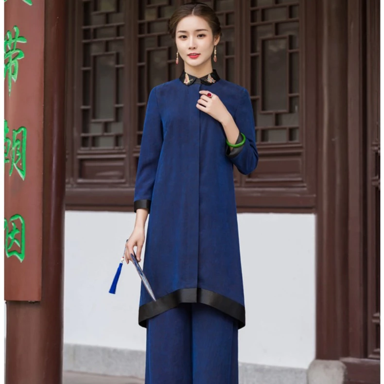 华族经典{倾世温柔}高端中式唐装套装女