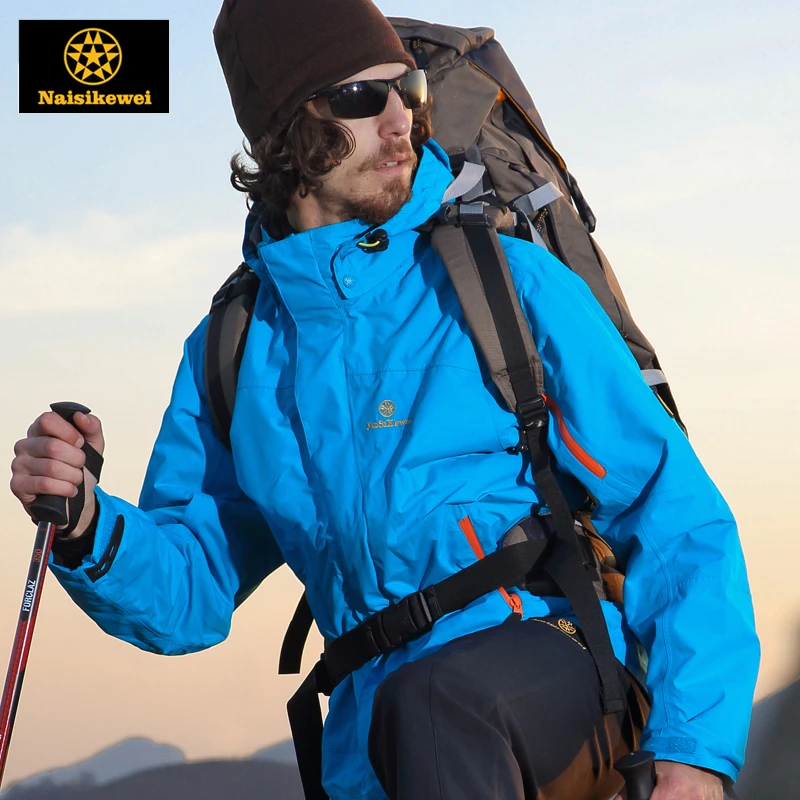 秋冬户外运动三合一男款冲锋衣外套防风防水可拆卸保暖外套