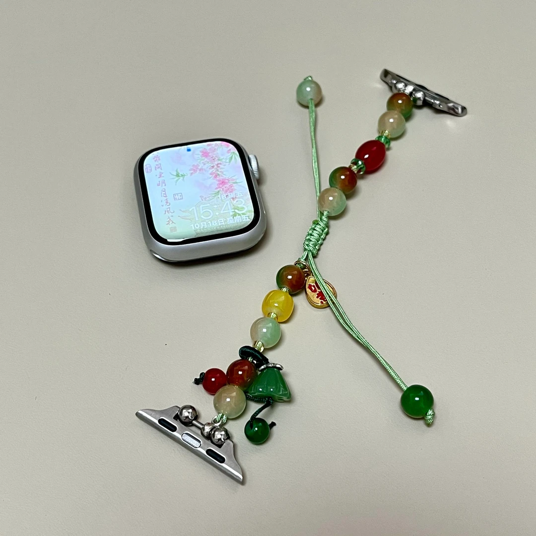 瑞馨宜国风珠适用iwatch手表表带s10苹果手表表带applewatch表带