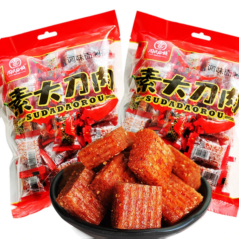 新疆西藏包邮】周氏e族大刀肉网红辣条素肉麻辣豆干独立装怀旧休闲