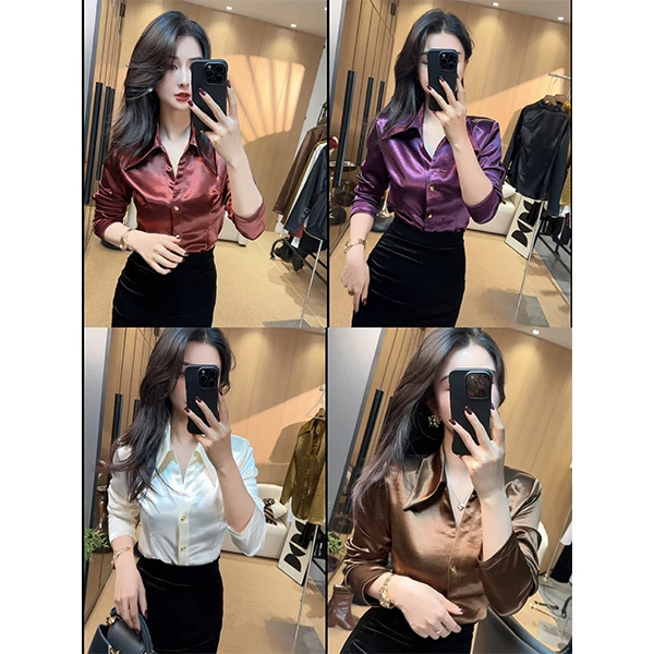 【欣欣精选】新款春装气质衬衫外套女款显瘦衬衣开衫上衣8835