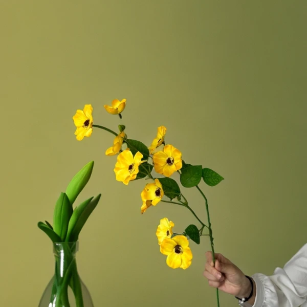 【蝴蝶花】仿真花绢布材质花束小配花