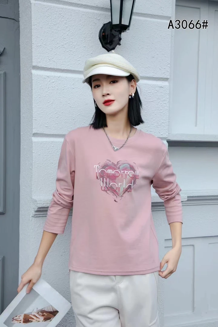 《霞姐服饰》秋季新款圆领卫衣套头长袖运动休闲百搭女款货号：3066