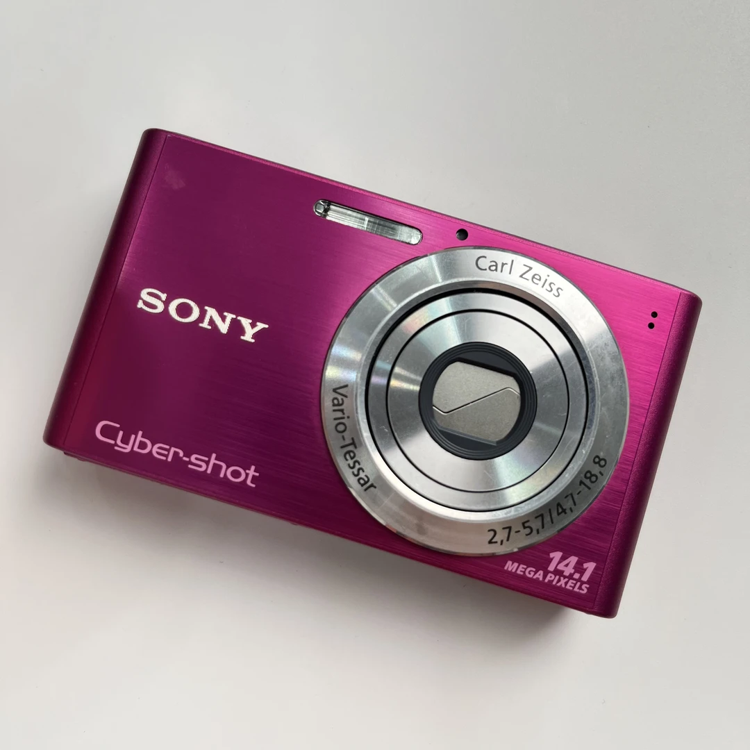 95新 Sony/索尼 w320粉色1410万像素4倍变焦ccd数码相机