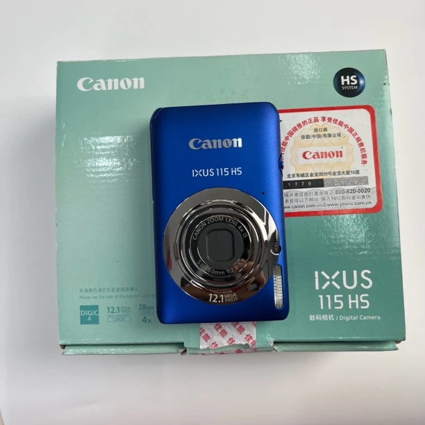 95新 Canon/佳能 Ixus115原盒蓝色二号1210万像素4倍光学变焦Ccd