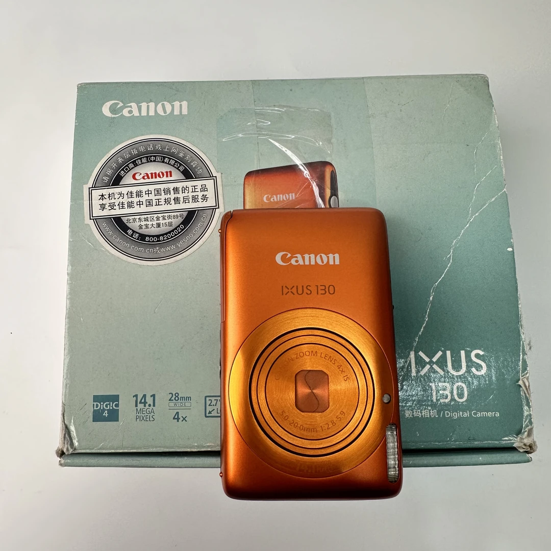 95新 Canon/佳能 ixus130原盒1410万像素4倍变焦ccd数码相机