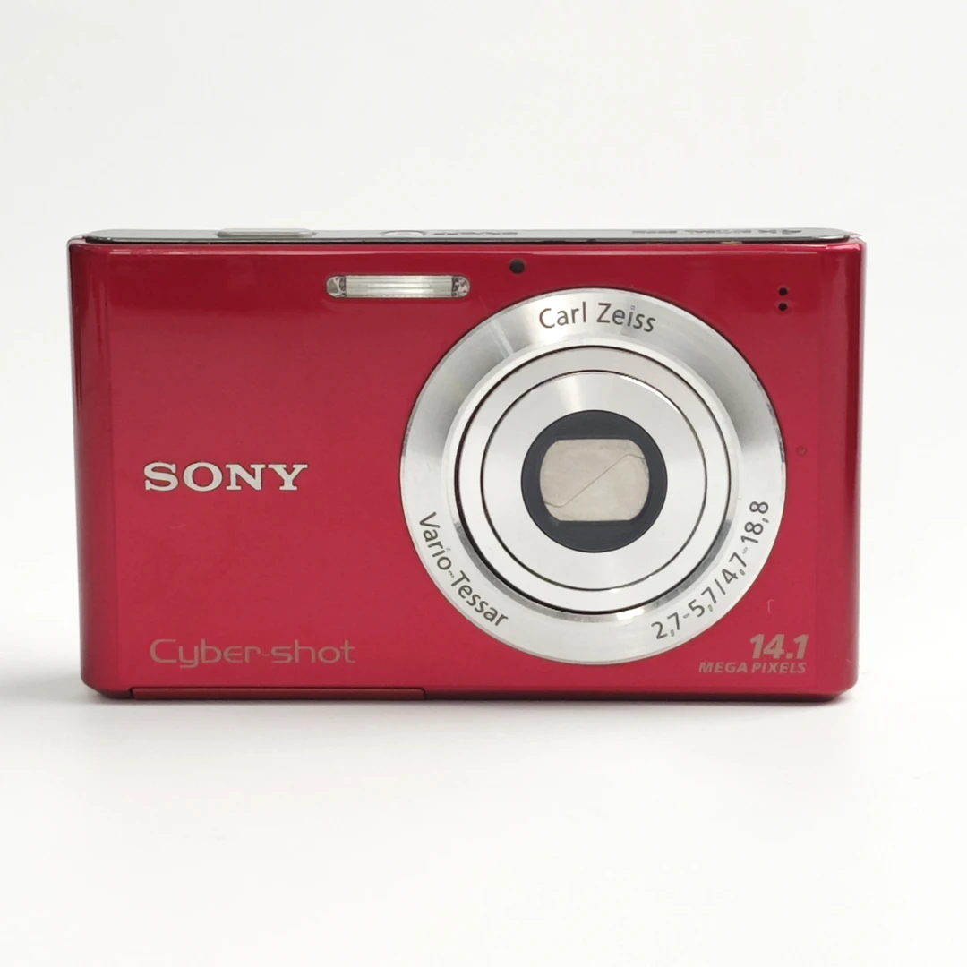 95新 Sony/索尼 w330红色1410万像素4倍变焦ccd数码相机