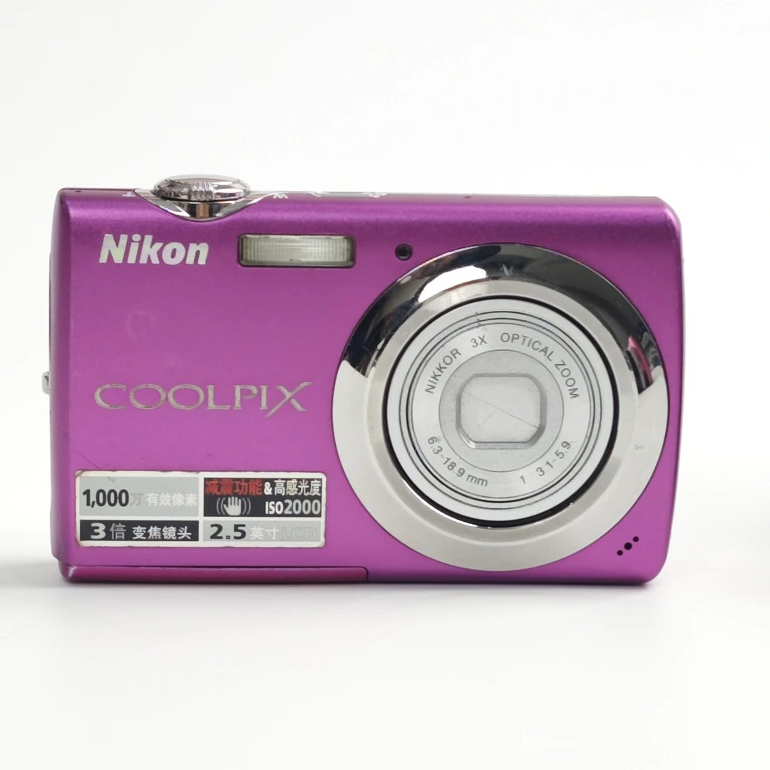 95新 Nikon/尼康 s220粉1000万像素3倍光学变焦数码相机