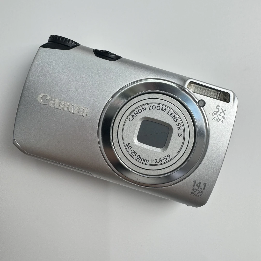 95新 Canon/佳能 a3200银色1410万像素5倍变焦ccd数码相机