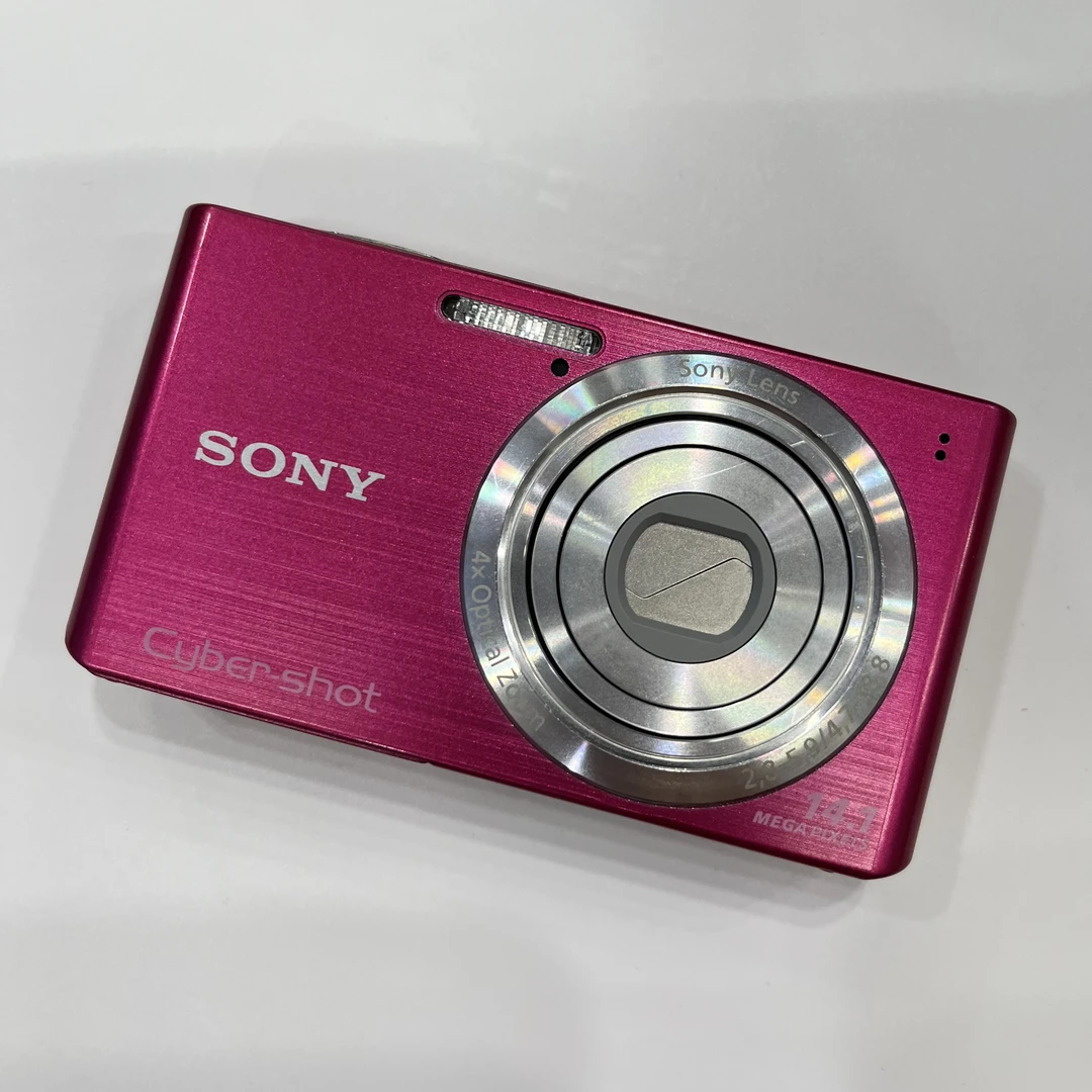 95新 Sony/索尼 w610粉色1410万像素4倍变焦ccd数码相机