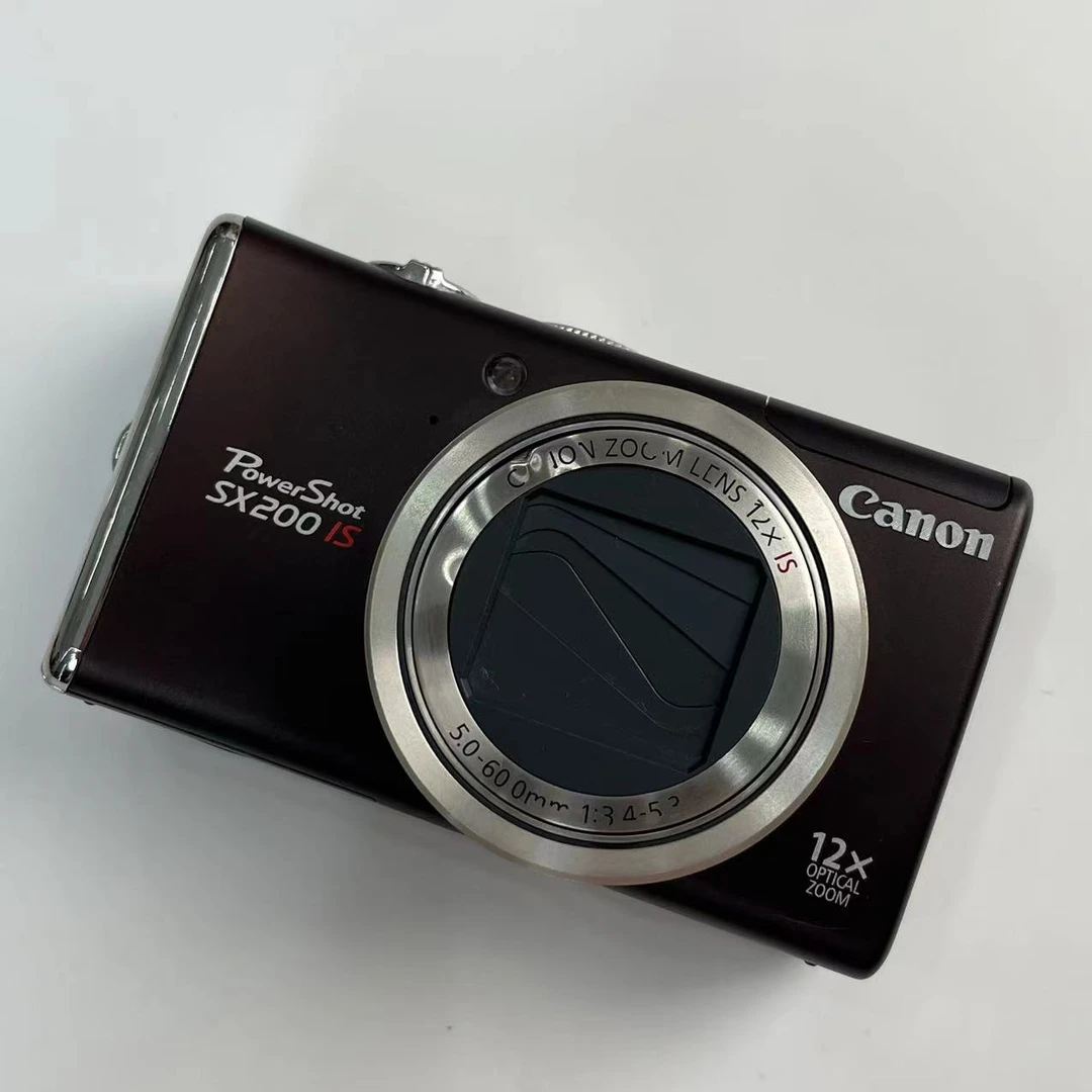 95新 Canon/佳能 sx200棕色1210万像素12倍变焦ccd数码相机