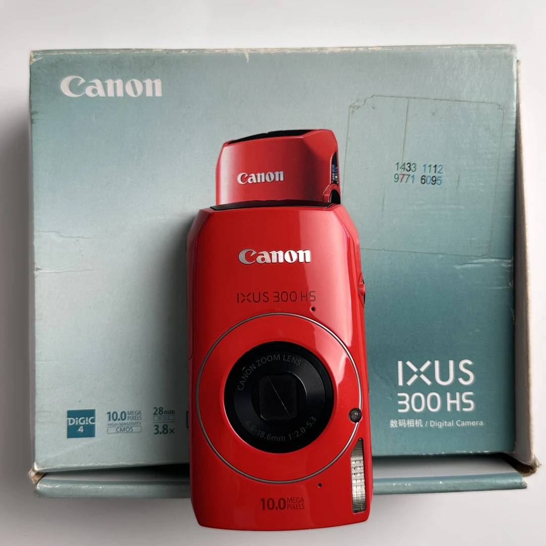 95新 Canon/佳能 ixus300原盒红色一千万像素3.8倍变焦数码相机