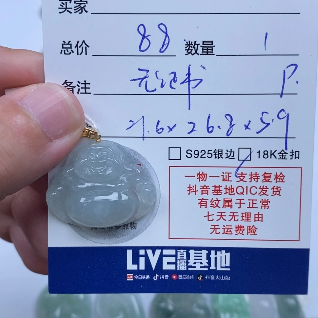 翡翠颈饰未镶嵌天然翡翠项链吊坠