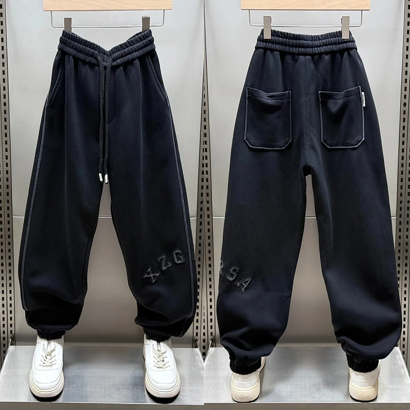 2025春季新款运动裤男款卫裤重磅百搭潮牌小脚裤休闲韩版男阔腿裤