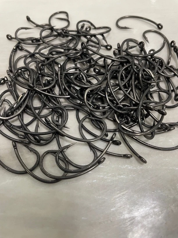 欧式钓钩欧鲤钓鱼钩库钓鲤鱼草鱼青鱼配件散装管付弯背钓鱼钩子