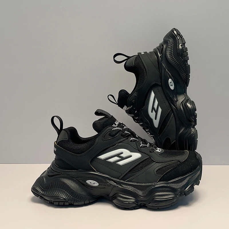 2023秋冬新款老爹鞋女厚底增高休闲百搭运动做旧潮流情侣鞋男