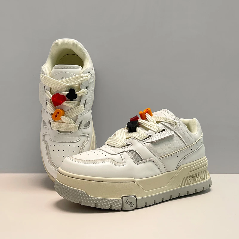 厚底增高面包鞋2025秋季新品爆款个性休闲拼色板鞋情侣时尚百搭潮