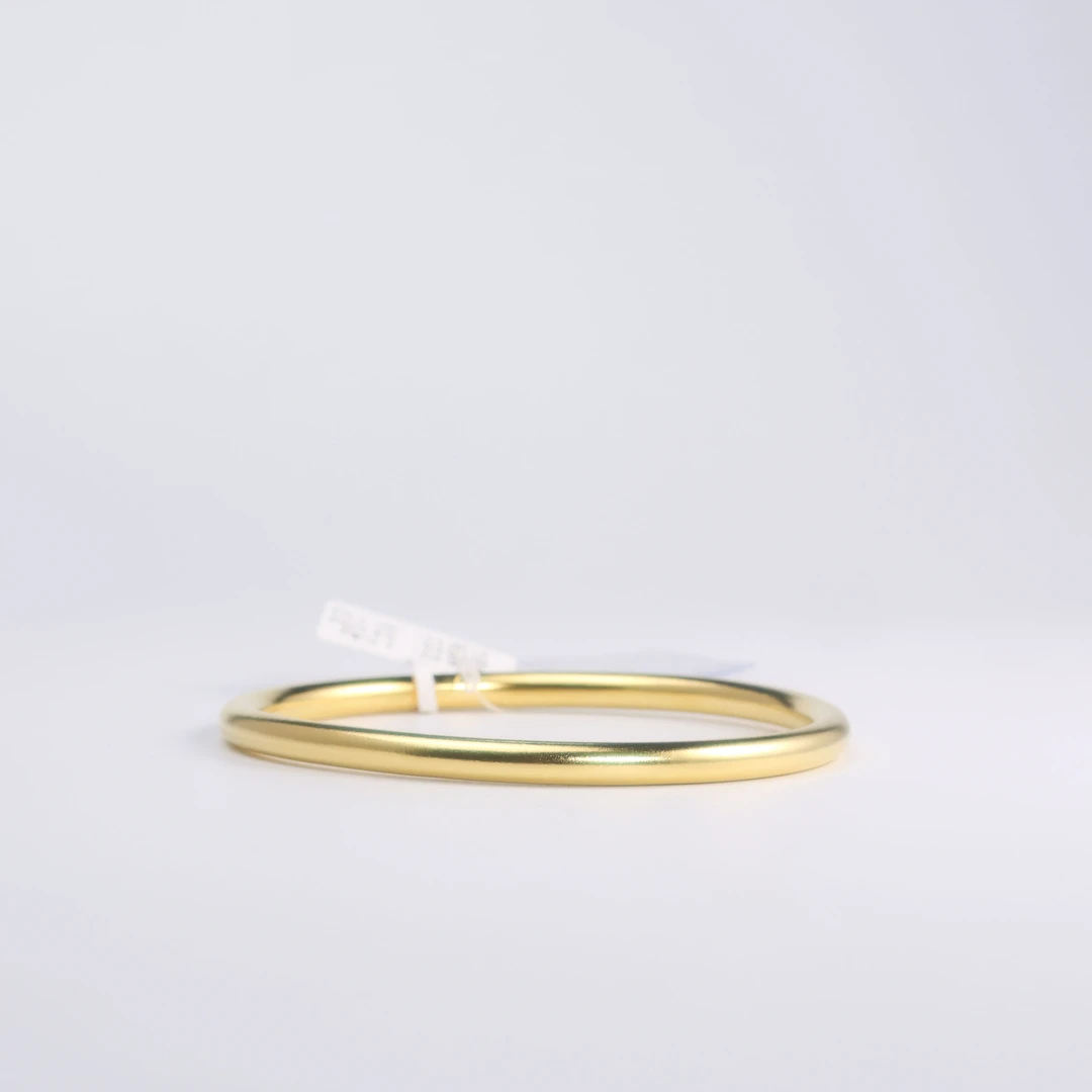 足银手镯 素圈手镯0183时尚简约金色经典单圈素款百搭