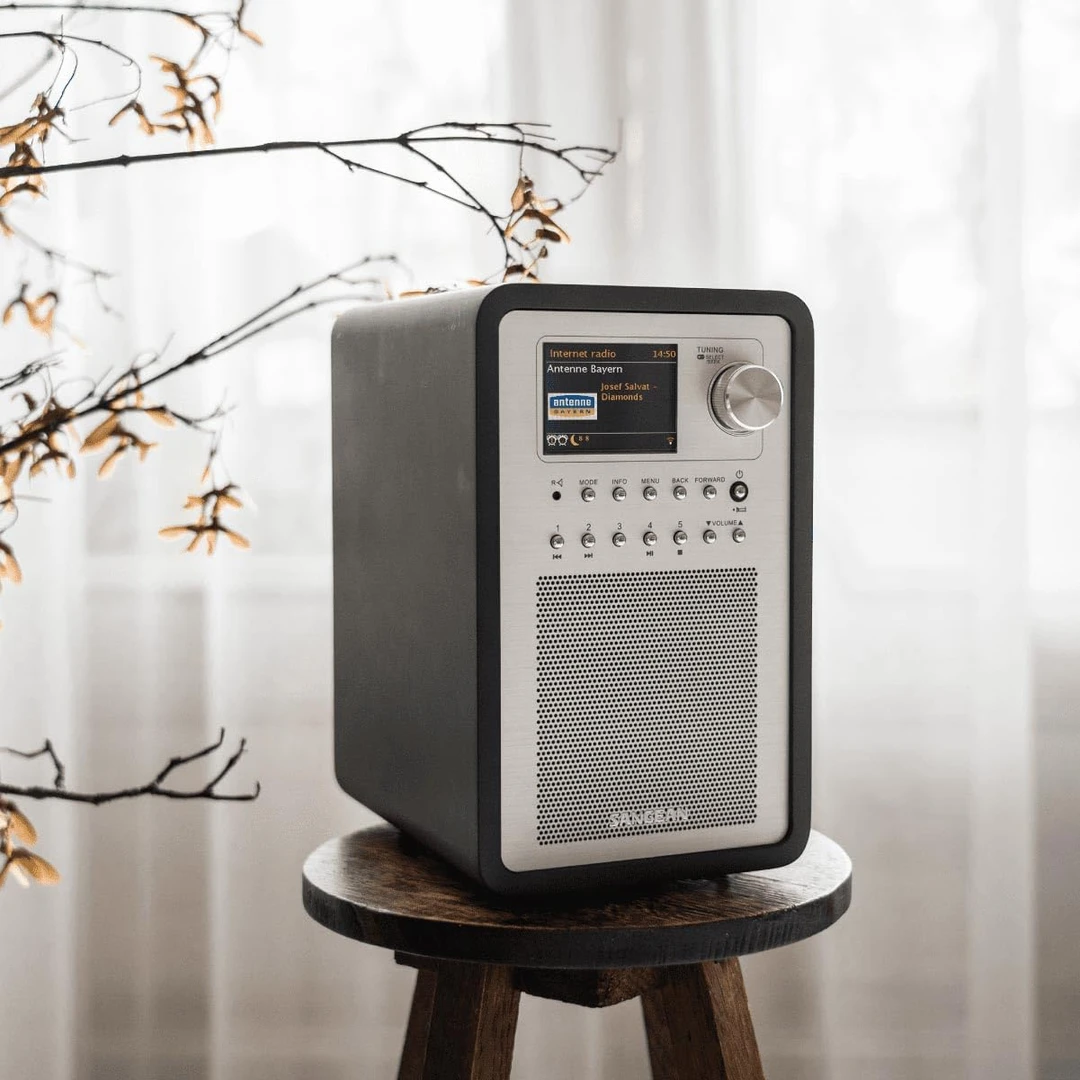 SANGEAN 山进WFR-70C网络播放收音机海量音乐节目 FM 灰色BOSS