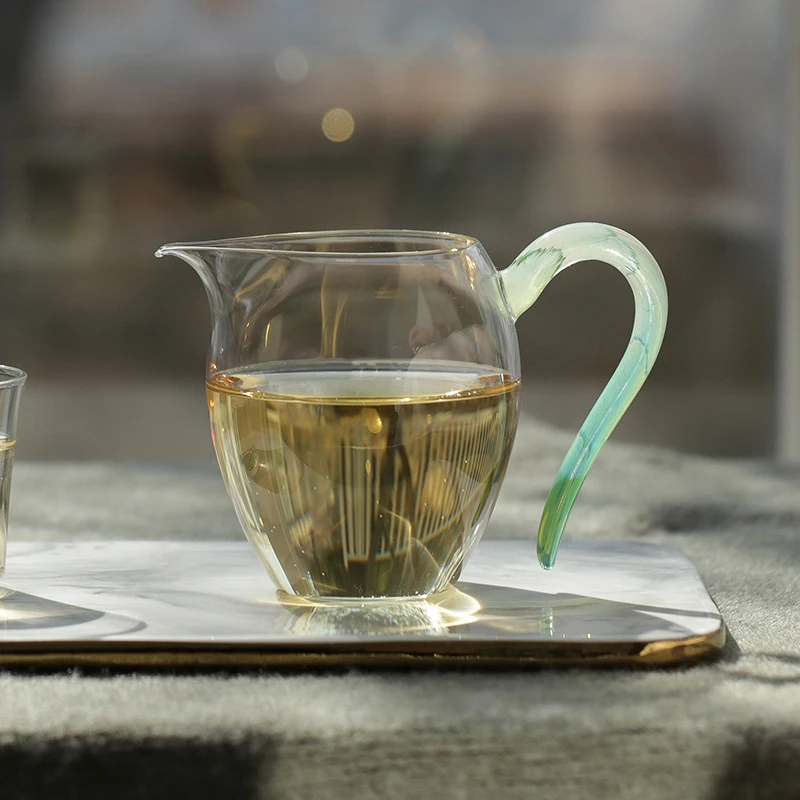 禾器怡然凤颜公道杯玻璃耐热公道茶海大容量家用分茶器茶道杯匀杯