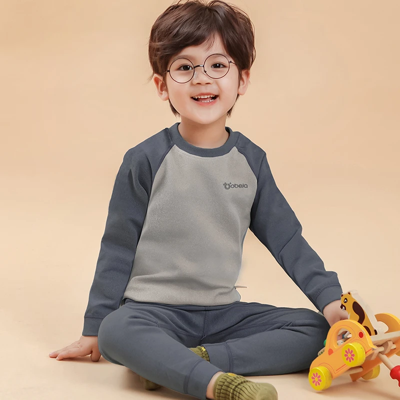 男童秋衣秋裤套装秋冬卡通风儿童宝宝德绒打底内衣薄款小男孩睡衣