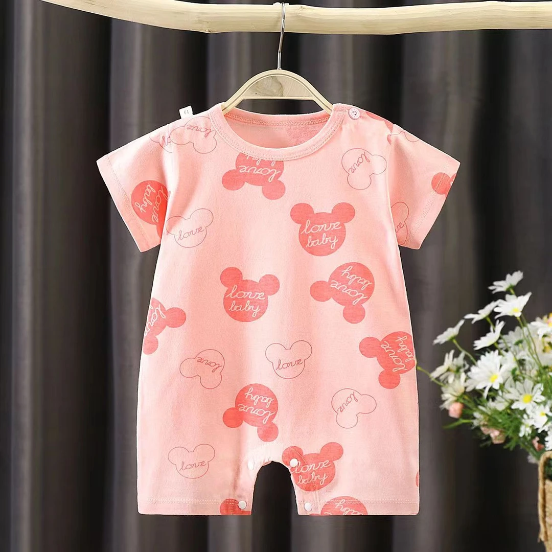 以直播间实物为准新生儿春夏款爬服外出服婴儿包屁衣