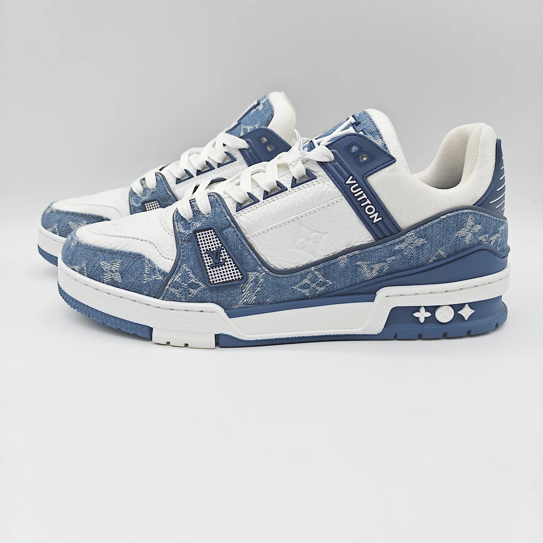 路易威登/Louis Vuitton/7.5码/41.5码/蓝白牛仔压纹/非全新潮鞋