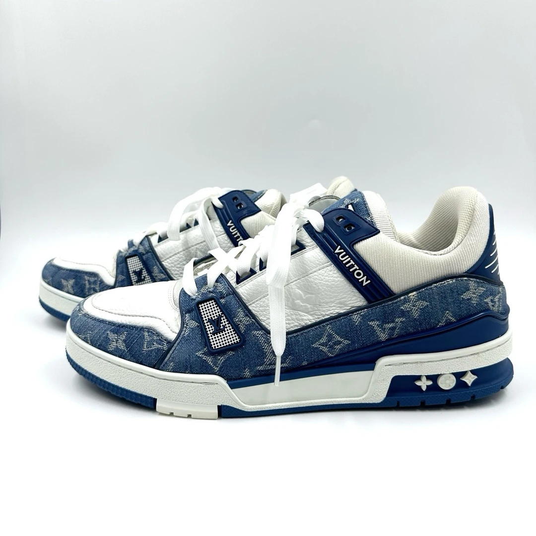 路易威登/LouisVuitton/9码/43码/蓝白牛仔trainer/非全新潮鞋