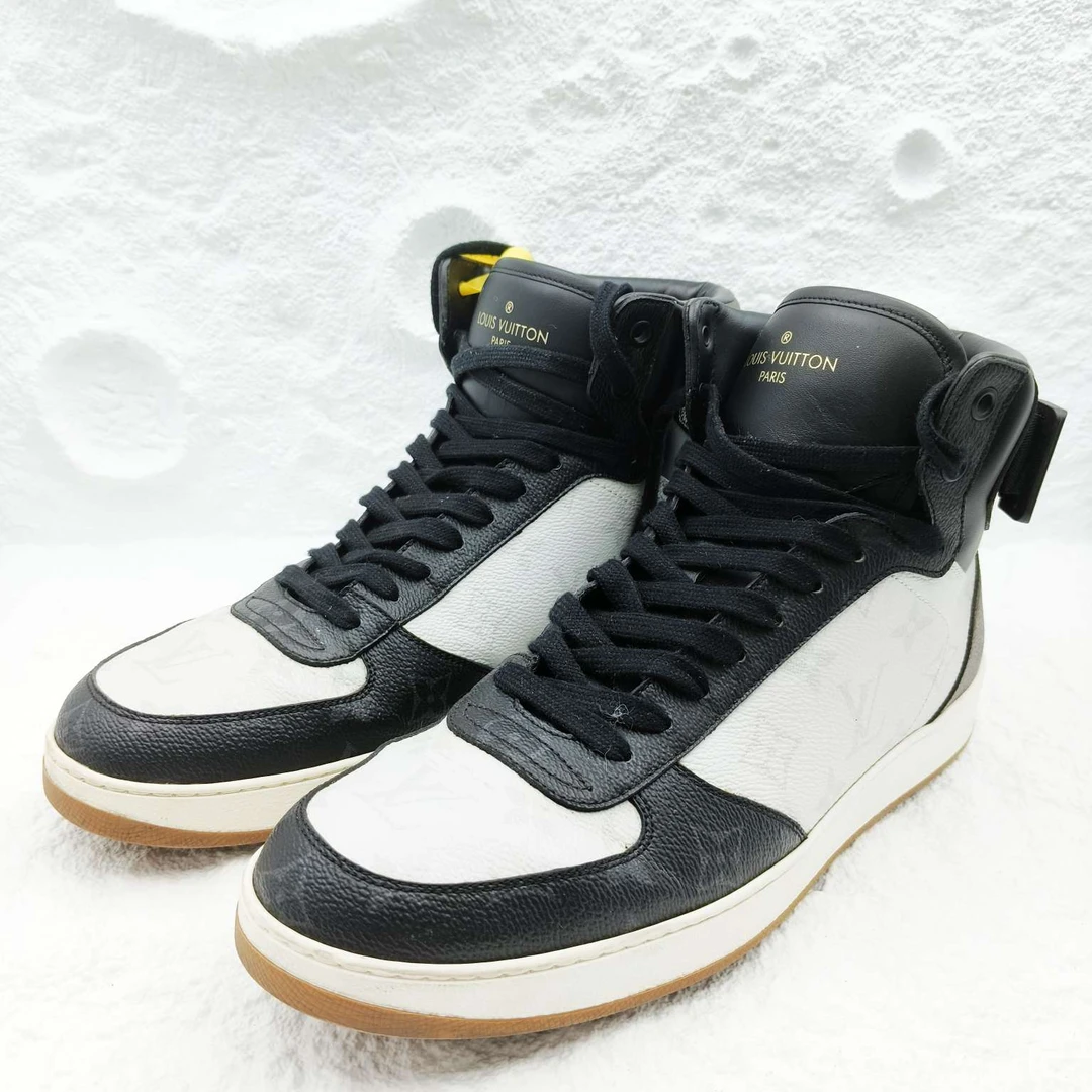 95新 LouisVuitton/路易威登 7.5码/41.5码/三色老花高帮板鞋
