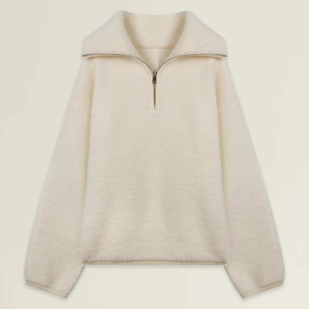 立领宽松休闲羊毛卫衣p24