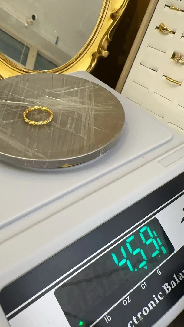 足金精品莫桑戒指
