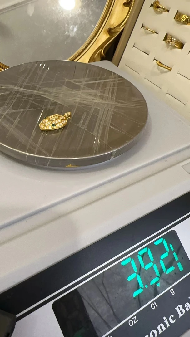 足金精品莫桑吊坠